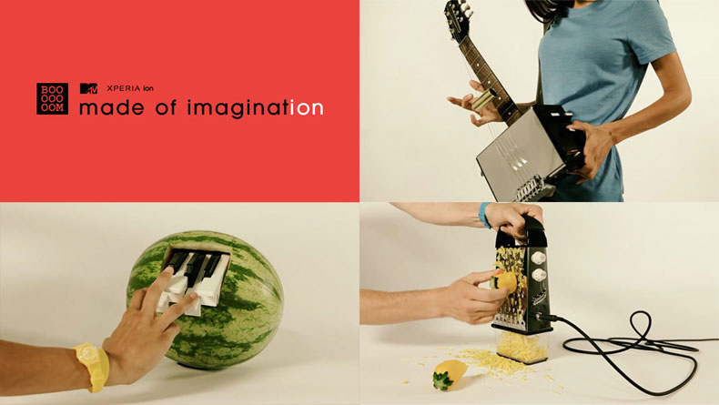 made of imagination, jeff hamada, booooooom, art, project, interactive, homemade, musical, instrument