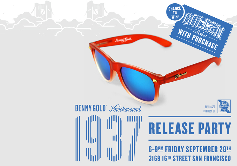 knockaround, benny gold, 1937, sunglasses, release party, collaboration, san francisco, golden gate