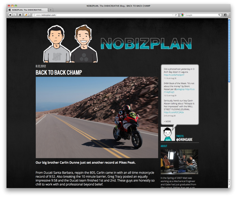 0484creative, orange county, ducati, pikes peak, video, web, design, digital, imprint, 8 questions, interview