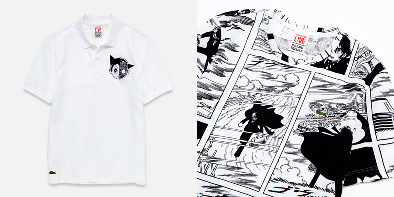 lacoste, osamu tezuka, anime, manga, collaboration